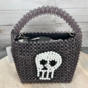 Rare Halloween Skull Beaded Handbag Bouffants And Broken Hearts Kendra Dandy